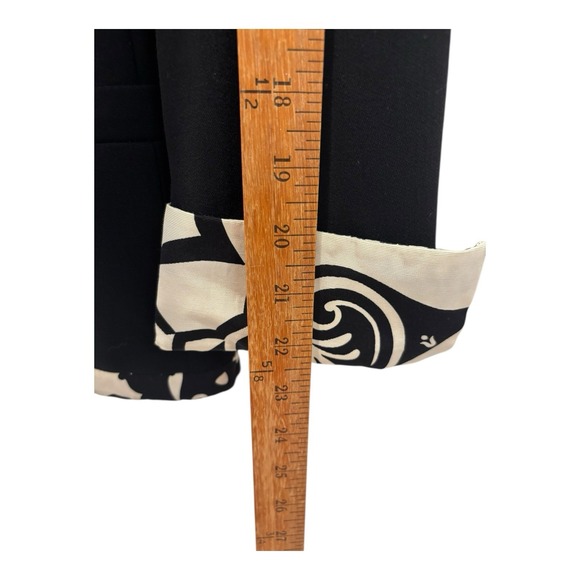 Vtg Genny Wool Blazer Jacket Womens 8 Black Open Front Designer Lined Made Italy - Picture 8 of 11